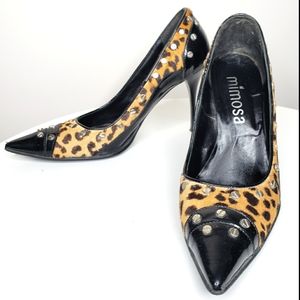 Y2K Mimosa ponyhair/studded stilettos